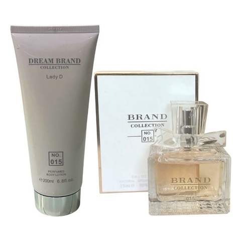 Kit Perfume Feminino Brand Collection N 015 + Hidratante Corporal - Eau De Parfum Importado