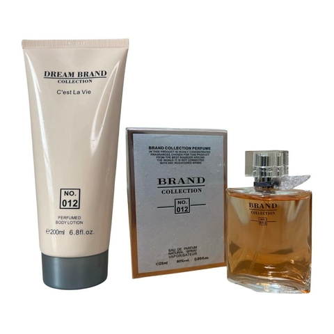 Kit Brand Collection Perfume Feminino 012 e Hidratante Corporal 012 - Eau de Parfum 25ml Importado Original