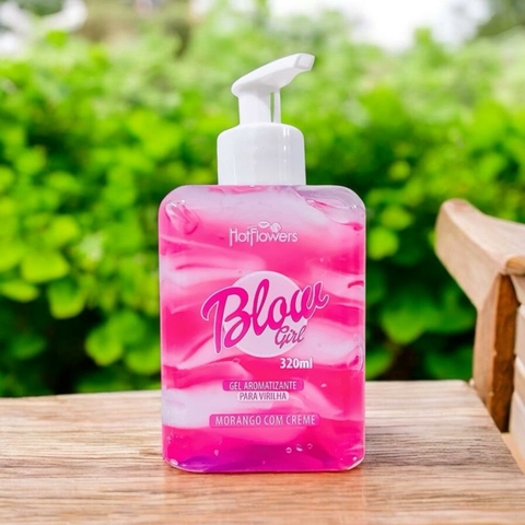 Gel Blow Girl Creme Hidratante Aromatizante Morango Hot Flowers 230ml