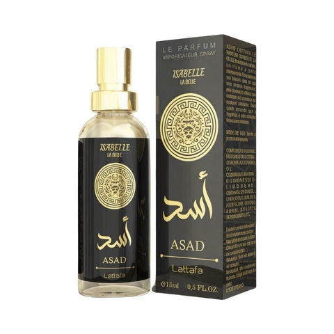Miniatura Perfume Masculino Árabe Asad Lattafa Isabelle La Belle - Eau de Parfum 15ml