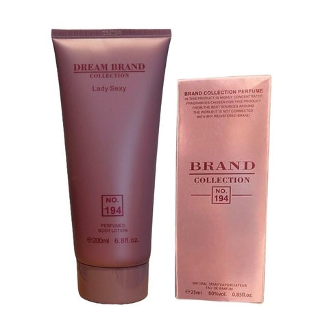 Brand Collection Kit Coleção 194 Perfume Feminino 25ml & Hidratante Corporal 200ml Eau de Parfum Lady Sexy No 194