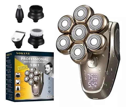 Afeitadora Sokany SK-396 5 en 1 – Calva + Visor de Agua – Recargable – GMA_IMPORTADOS