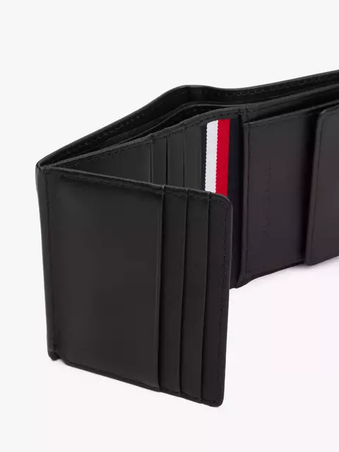 TOMMY HILFIGER: Billetera Triple de cuero granulado - comprar en línea