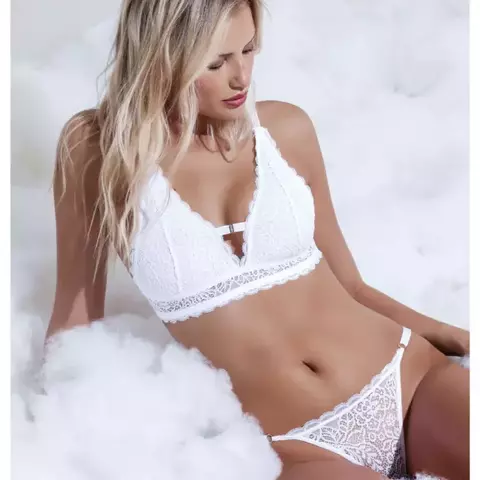 *SEXY LALI* 1084 Conjunto triangulo de puntilla forrado cola less (1084SE) - comprar online