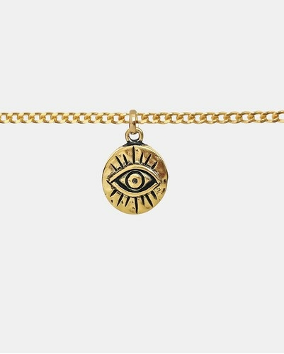 Colar Mistic Olho Turco Dourado - comprar online