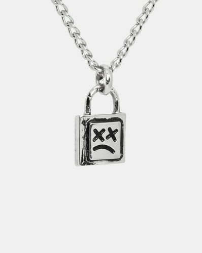 Colar Old School Cadeado Prateado - comprar online