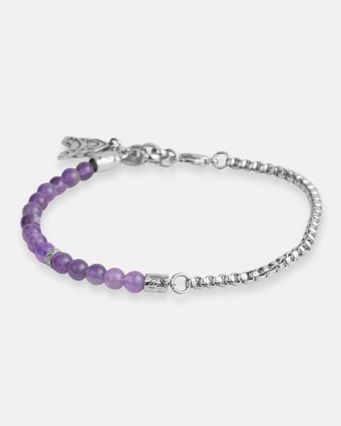 Pulseira Dylan Ametista Iron 4mm