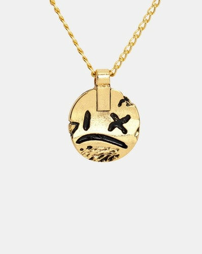 Colar Old School Smile Sad Dourado - comprar online
