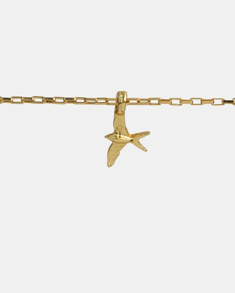 Colar Old School Andorinha Dourado - comprar online