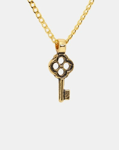 Colar Old School Chave Dourado - comprar online
