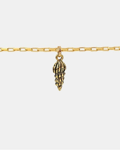 Colar Mar Concha Espiral dourado - comprar online