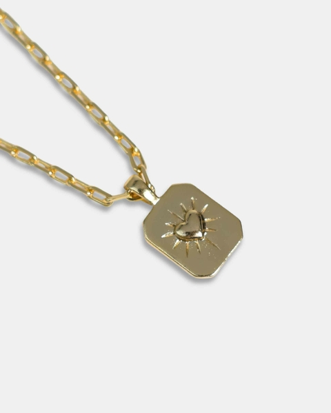 Colar Old School Coração Dourado - comprar online