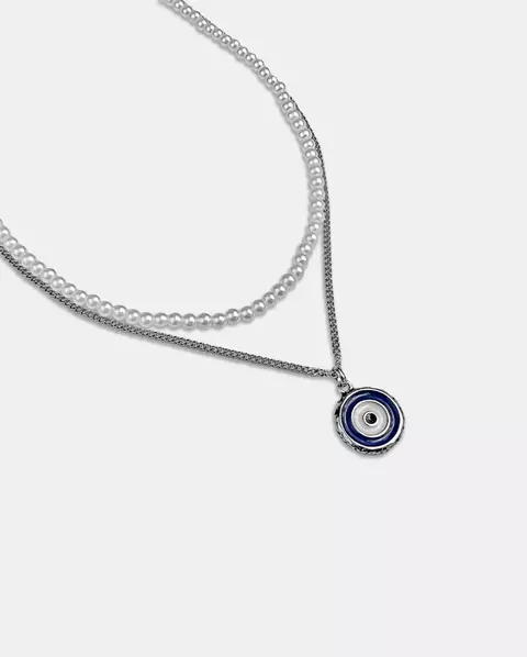 Kit Colares Pérola + Olho Grego