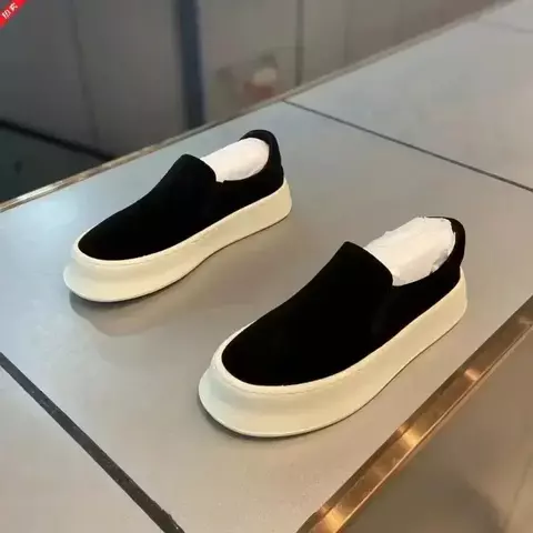 Mocassins masculinos de alta qualidade respirável lona sapato casual deslizamen