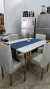 MESA SIERA 1.30x0.90 TAMPO MDF C/ VIDRO COM 4 CADEIRAS ILHEUS - Uai Atacado