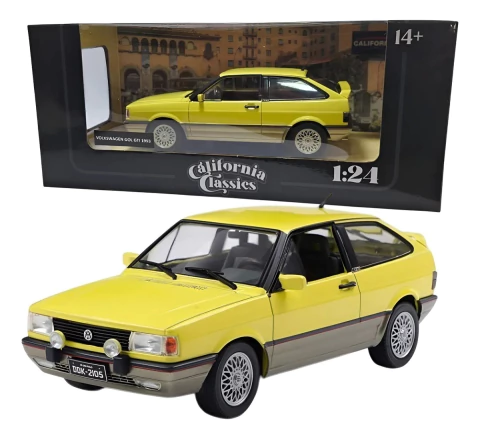 1/24 California Classics Miniatura Vw Gol GTI 1993 Amarelo