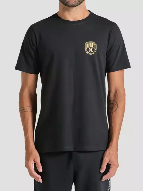 CAMISETA BÁSICA PRETA HURLEY ESCUDO - comprar online