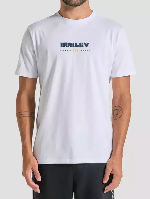 CAMISETA MANGA CURTA BRANCA ESTAMPADA HURLEY SURF NOISE