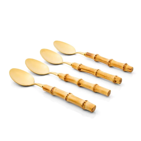 Conjunto 4 Colheres de Sobremesa - Bambu - comprar online