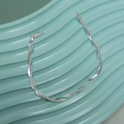 Pulseira trançada Prata