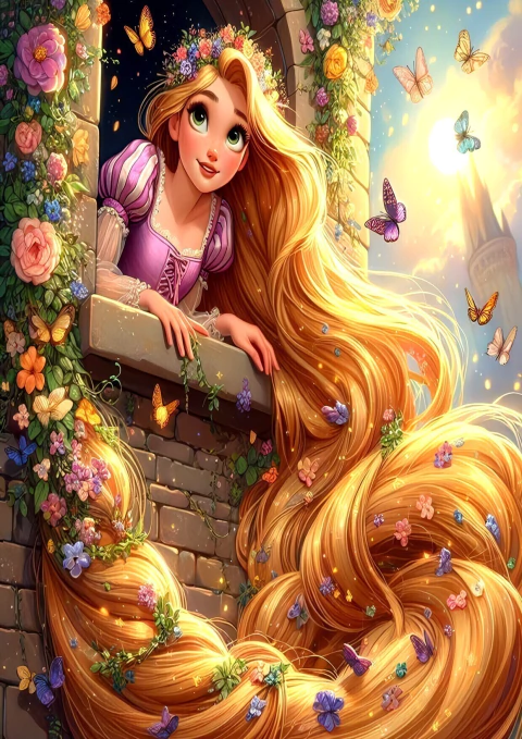 Caderno Personalizado Universitário de 1 Matéria - Animação Enrolados / Rapunzel
