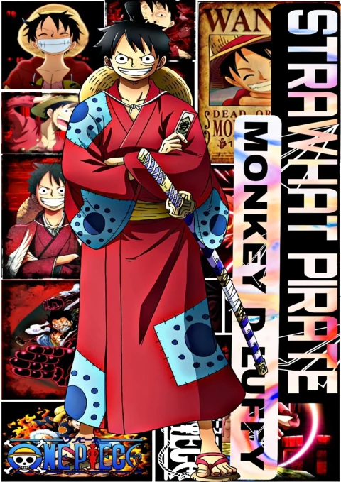 Caderno Personalizado Universitário de 1 Matéria Anime One Piece - Luff - F/R Personalizados & Impressos