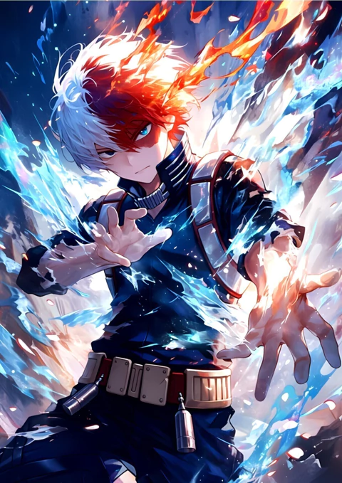 Caderno Personalizado Universitário Anime Boku No Hero - Todoroki na internet