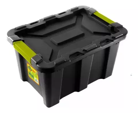 CONTENEDOR PLASTICO APILABLE NEGRO 55LTS DYLLU - comprar online