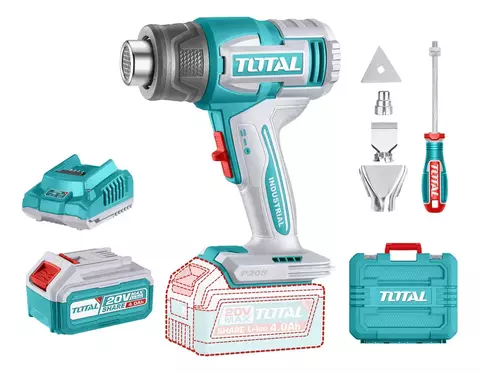Pistola De Calor Inalámbrica Total 20v En Kit + Bat 4ah
