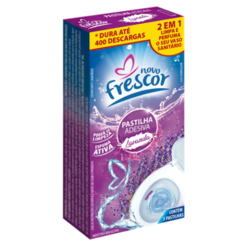 PASTILHA ADESIVA LAVANDA C/3UN - NOVO FRESCOR