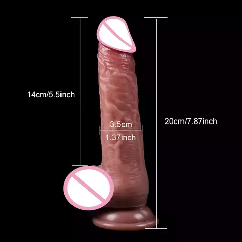 Pênis realista com ventosa -silicone vibrador adultos