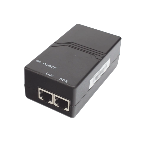 Inyector PoE / 802.3af 15W (50V 0.3A) / 2 Puertos Gigabit / Entrada Universal 100-240V AC / Conector IEC 60320 C5 / Detección Inteligente PD