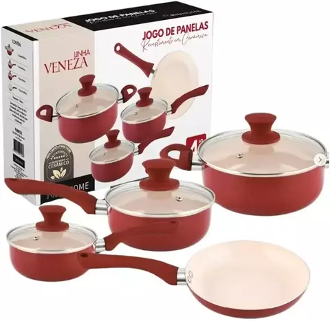 Conjunto De Panelas com 4 Peças Veneza