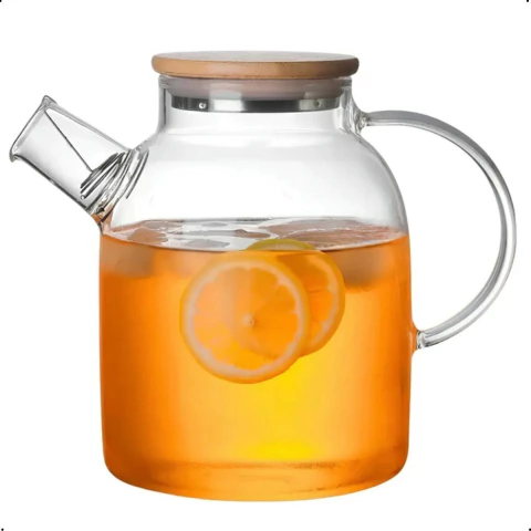 Chaleira 1,8l de Vidro Borossilicato com Tampa