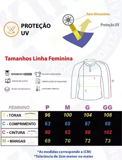 CAMISETA FEMININA DE PESCA KING COM PROTEÇÃO SOLAR UV 50+ - Borsatto E-commerce