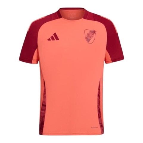 Camisa River Plate Treino 24/25 - Torcedor Adidas Masculina - Laranja com detalhes em vermelho