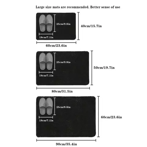 Tapete de Banheiro 3D Antiderrapante – Capacho Absorvente com Design Pedra Decorativa