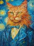 Poster Artístico - Michi-Van Gogh Elegante - Posters México