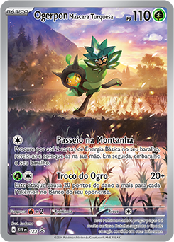Carta Pokémon TCG Ogerpon Máscara Turquesa (123) Promo LACRADA Escarlate e Violeta Promos