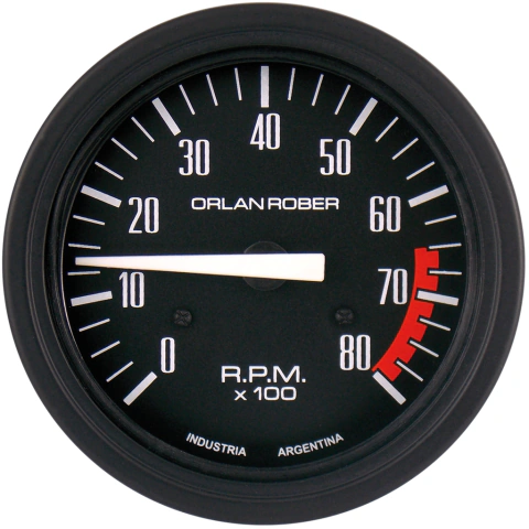 TACOMETRO ELECTRONICO 8000 RPM 2-4-6-8 CILINDROS Ø80mm CLASSIC