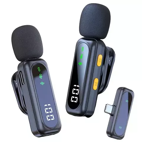 Sistema profissional de microfone de lapela sem fio com cancelamento de ruído i