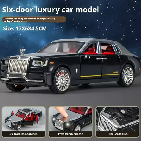Simulação roll-royce phantom modelo de carro ornamentos carro de luxo sedan ca