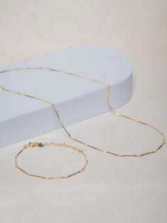 Colar Palitinhos Banho Ouro 18K