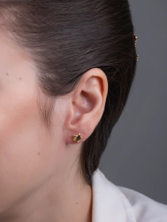 Brinco Estrela 3D Banho Ouro 18K
