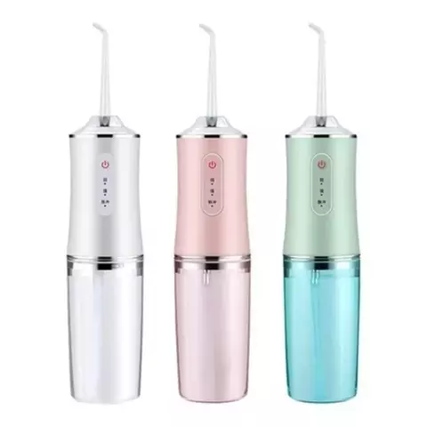 IRRIGADOR DENTAL ORAL RECARREGAVÉL 220ML HIGIENE LIMPEZA BUCAL PORTÁTIL LIMPADOR DE DENTE