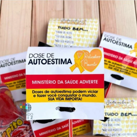Card com Pirulito Setembro Amarelo - comprar online