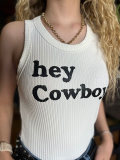 REGATA TURKESE HEY COWBOY BRANCA REF TS186