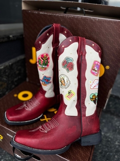 BOTA JACOMO FEM FOSSIL VERMELHO 60171/UFS