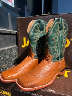 BOTA MASCULINA AVESTRUZ CONHAQUE 3202/RXDQ