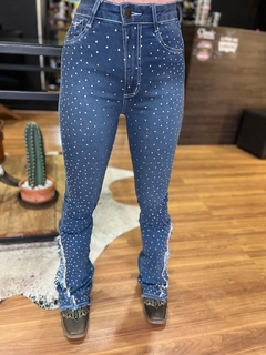 CALÇA FEMININA TEXAS RANCH RASGADA/BORDADA REFCP114